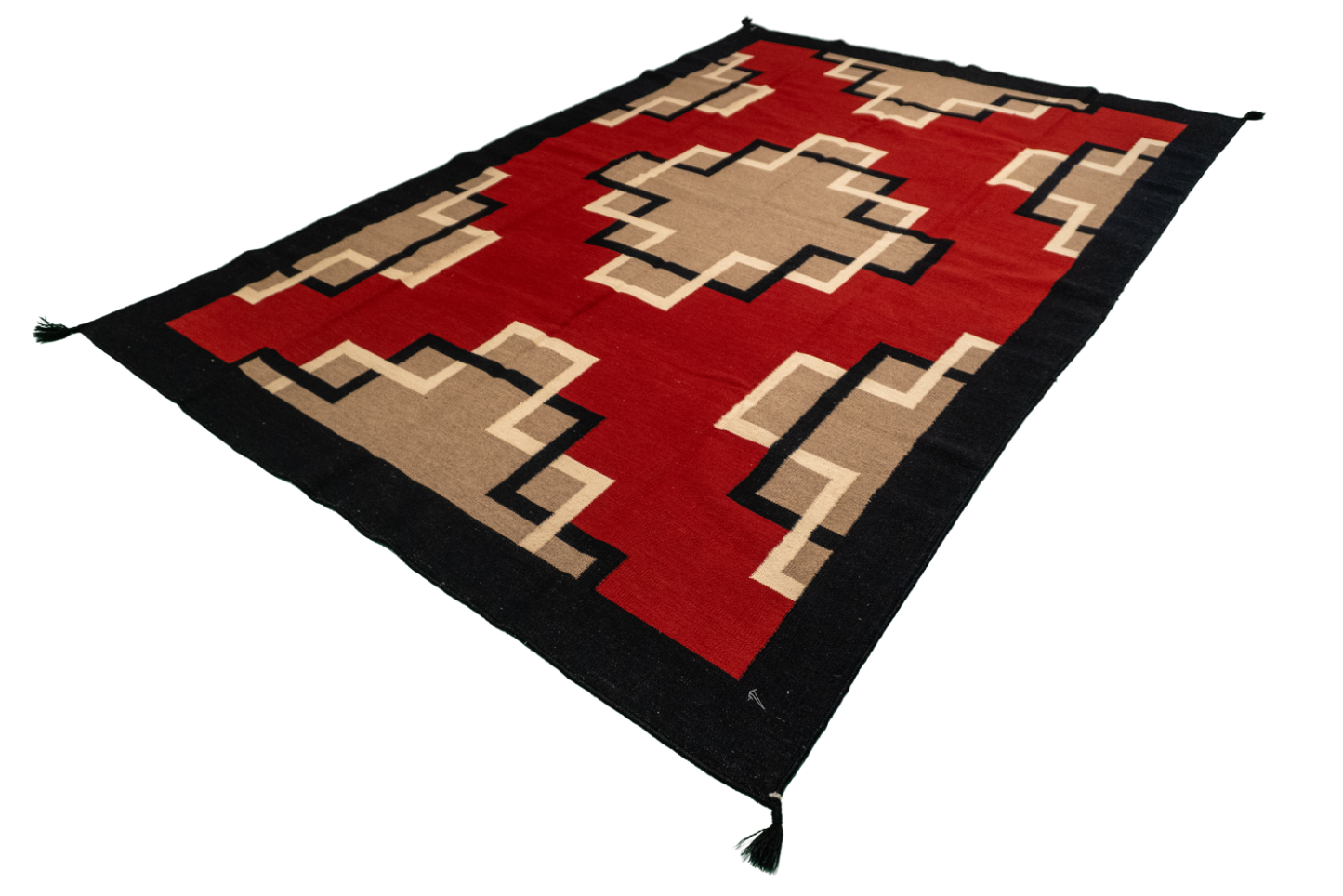 W 6 L 9 Navajo 100% Wool Hand-Woven All-Over Design - 57953