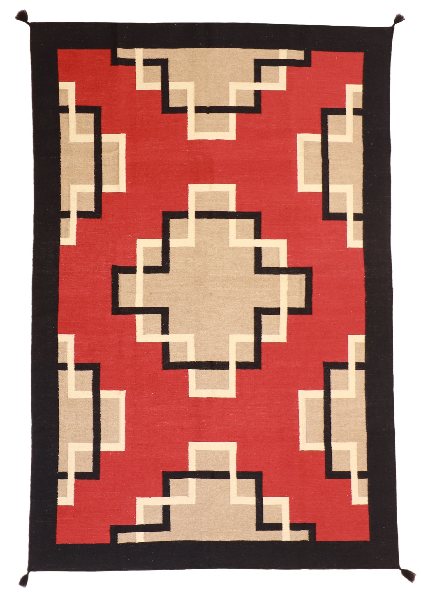W 6 L 9 Navajo 100% Wool Hand-Woven All-Over Design - 57953
