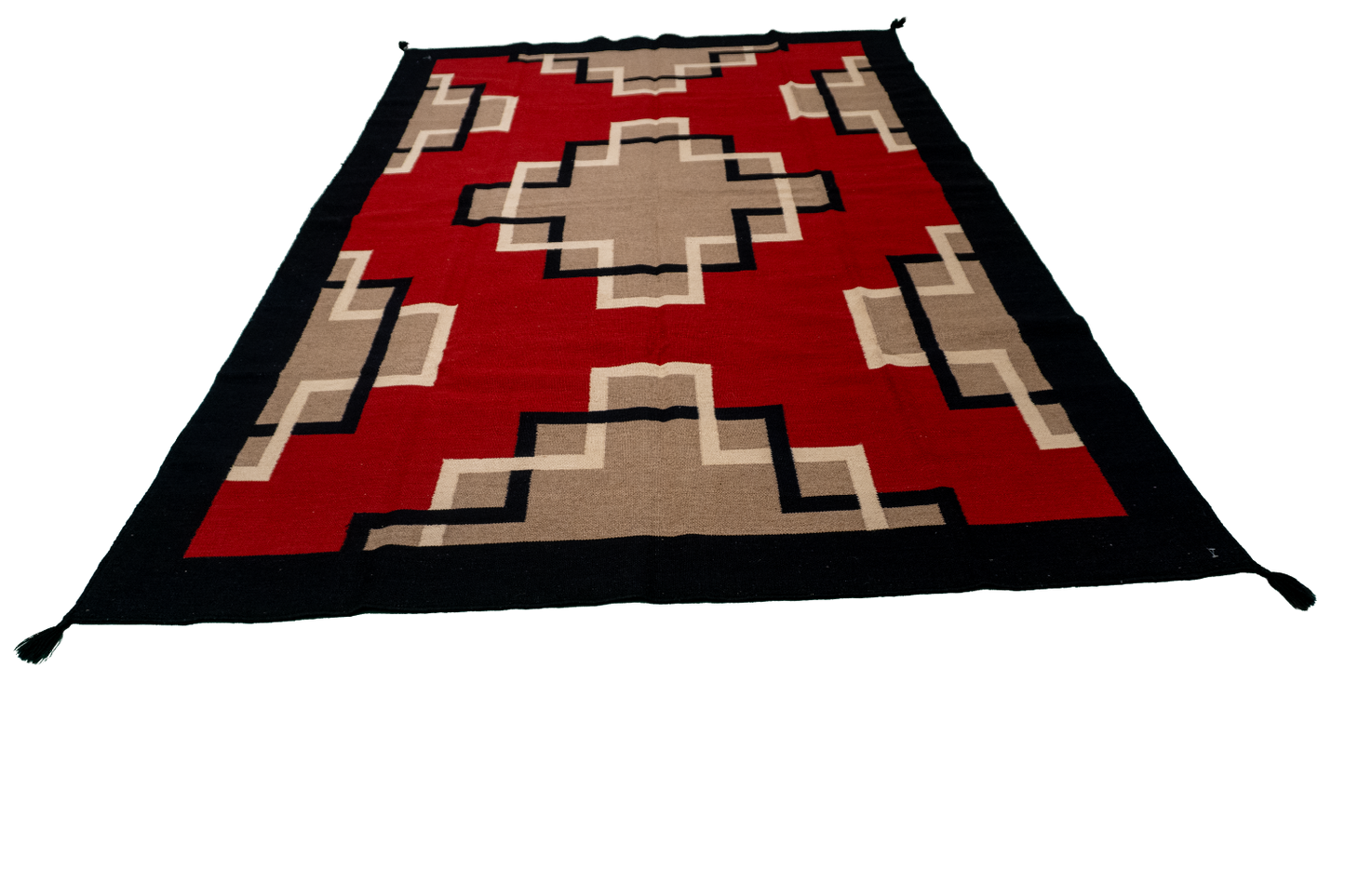 W 6 L 9 Navajo 100% Wool Hand-Woven All-Over Design - 57953