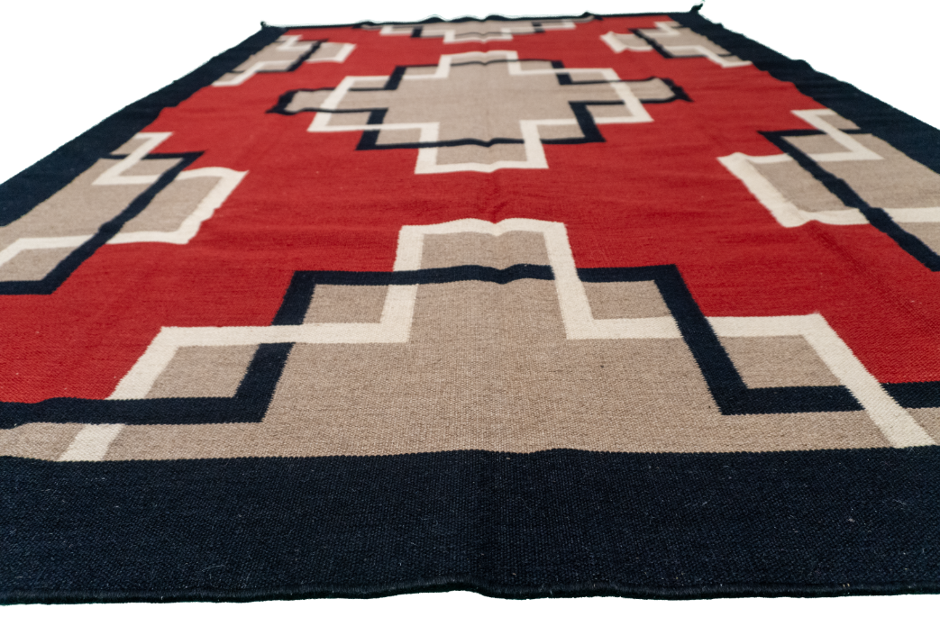 W 6 L 9 Navajo 100% Wool Hand-Woven All-Over Design - 57953
