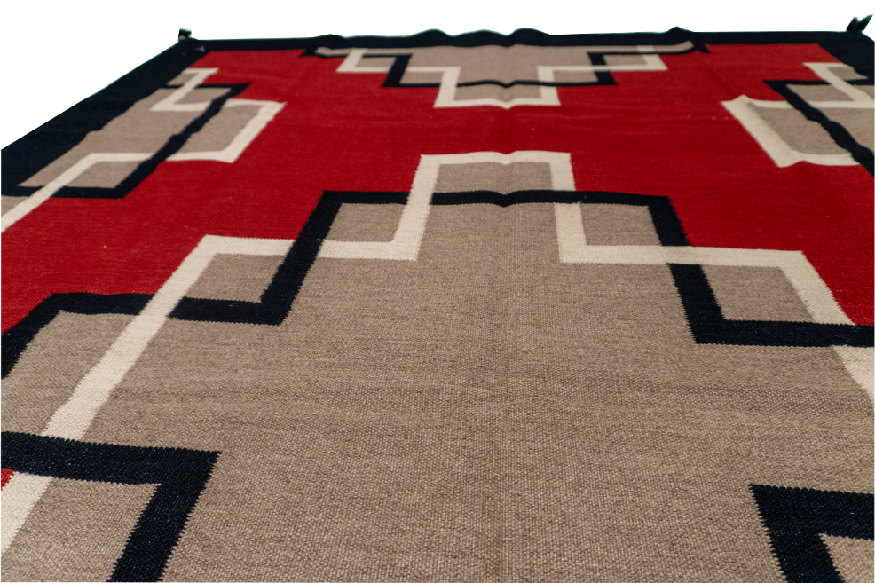 W 6 L 9 Navajo 100% Wool Hand-Woven All-Over Design - 57953