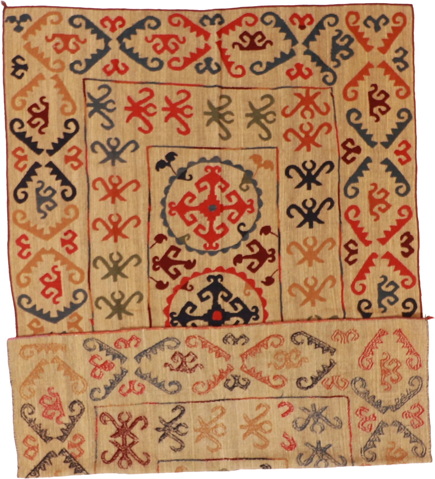 W 6.4 L 9.5 Kilim 100% Wool Hand-Woven All-Over Design - 57972