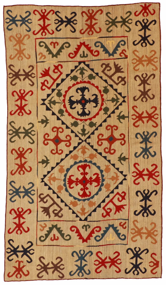 5.6 x 9.6 - Kilim Fine All Over Rectangle - Finest Hand-Made Quality Wool — 57974