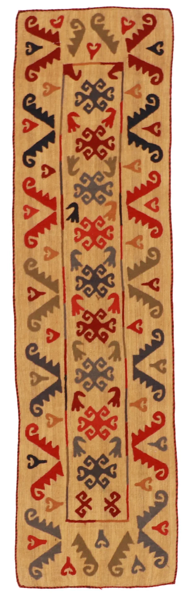 2.7 x 9.8 - Scandinavian Fine All Over Rectangle - Finest Hand-Made Quality Wool — 57976