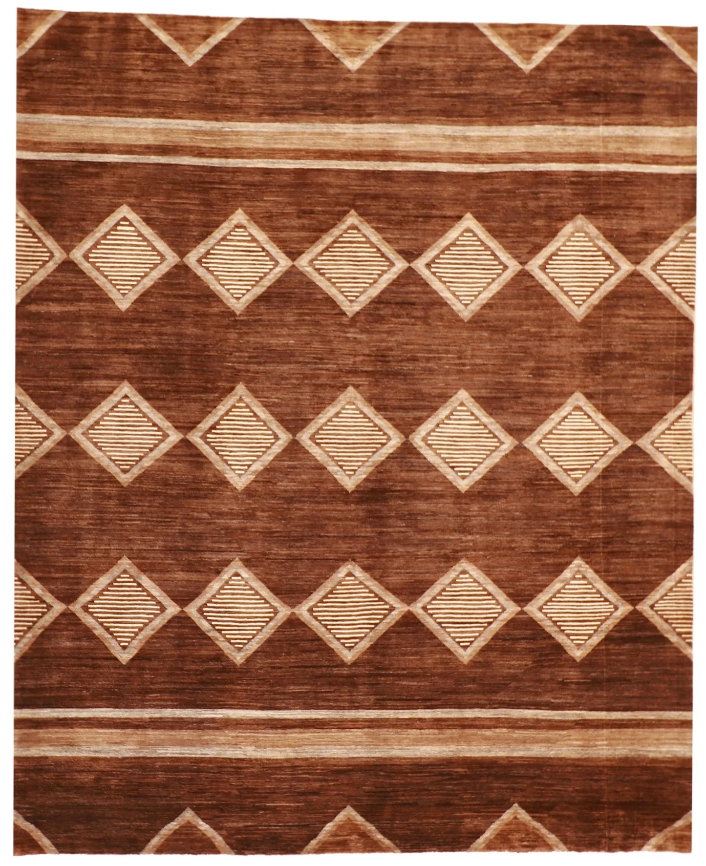 8.1 x 9.9 - Mountain Modern Wool All Over Rectangle - Hand Woven Rug — 57990