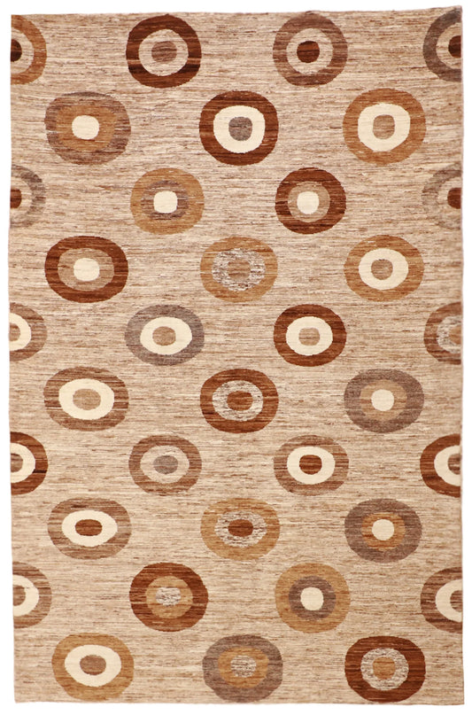 7x10 - Modern Wool All Over Rectangle - Hand Knotted Rug — 57992