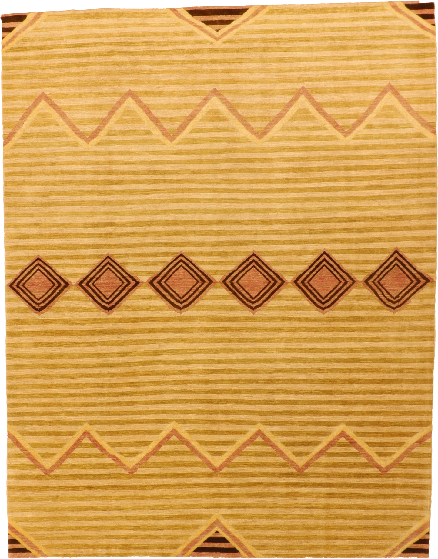 8x10 - Modern Fine/Wool All Over Rectangle - Hand Knotted Rug — 57995