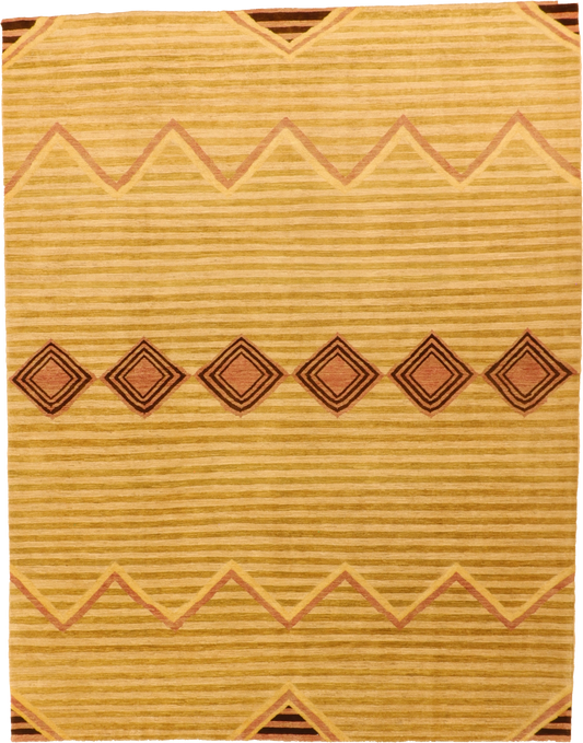 8x10 - Modern Fine/Wool All Over Rectangle - Hand Knotted Rug — 57995