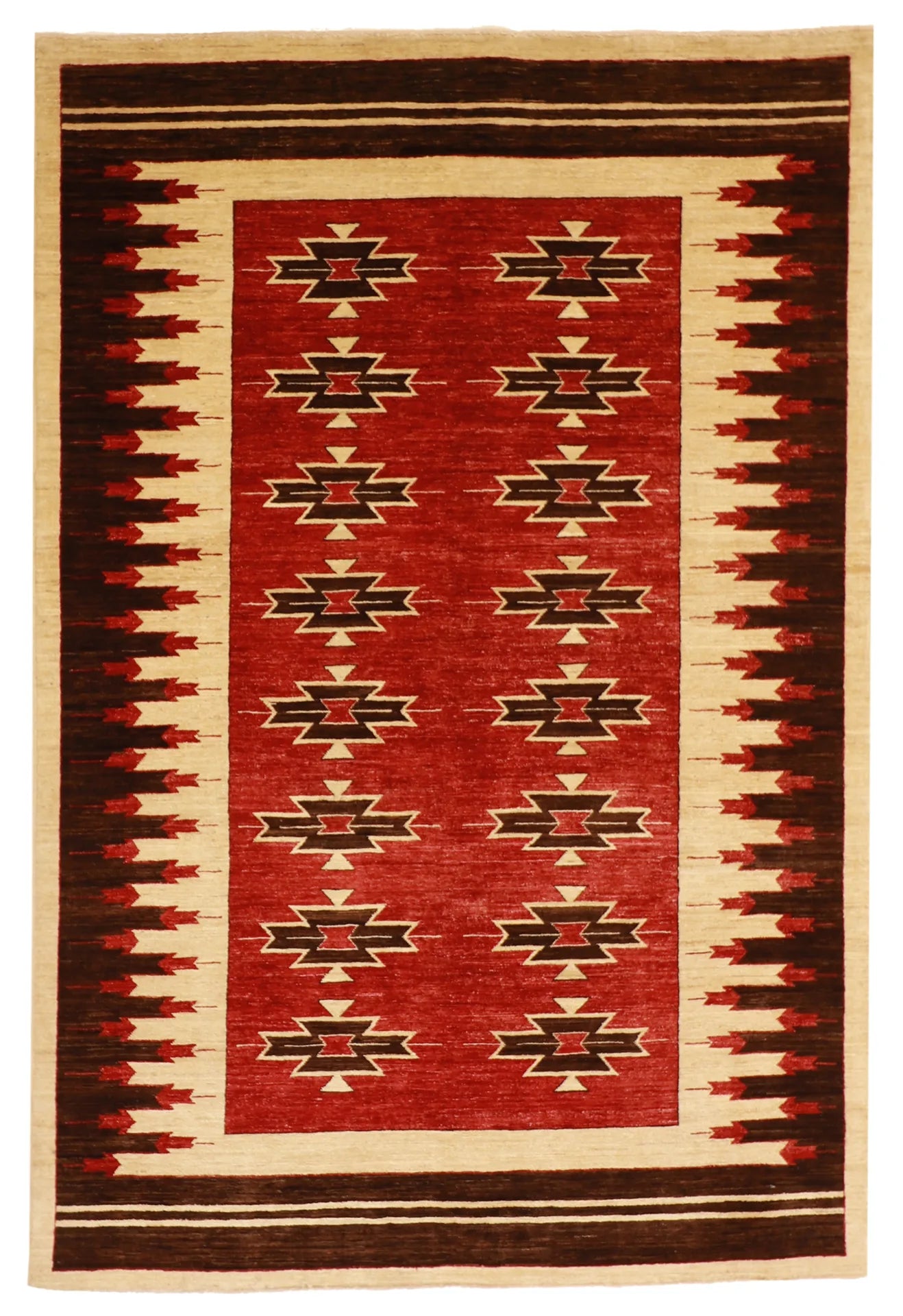 6 x 8.9 - Mountain Modern Wool All Over Rectangle - Hand Woven Rug — 58000