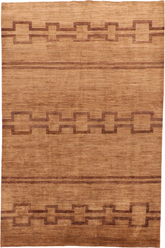 W 6.1 L 9.1 Mountain Modern 100% Wool Hand-Woven Geometric Design - 58011