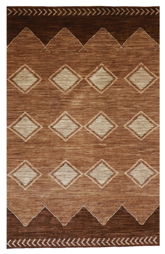 6 x 9.3 - Naine Fine All Over Rectangle - Hand Woven Rug — 58013