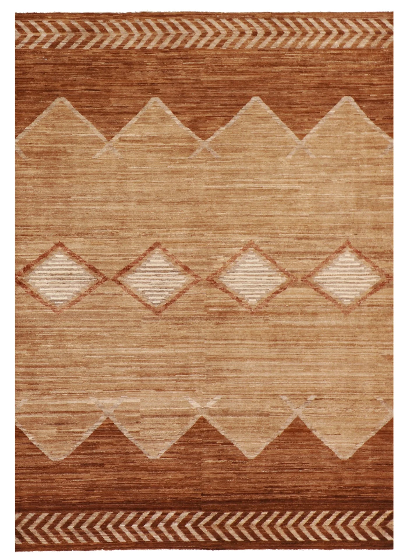 W 5 - L 7 - Navajo Fine All Over Rectangle - Hand Woven Rug - 58040