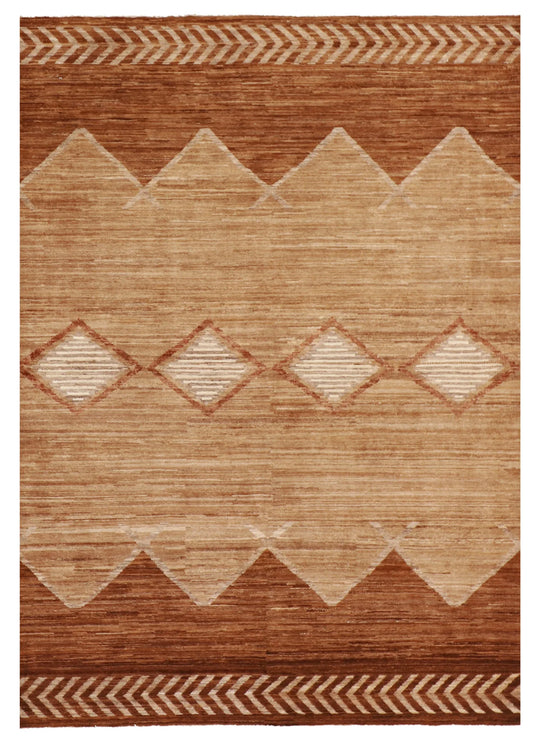 W 5 - L 7 - Navajo Fine All Over Rectangle - Hand Woven Rug - 58040