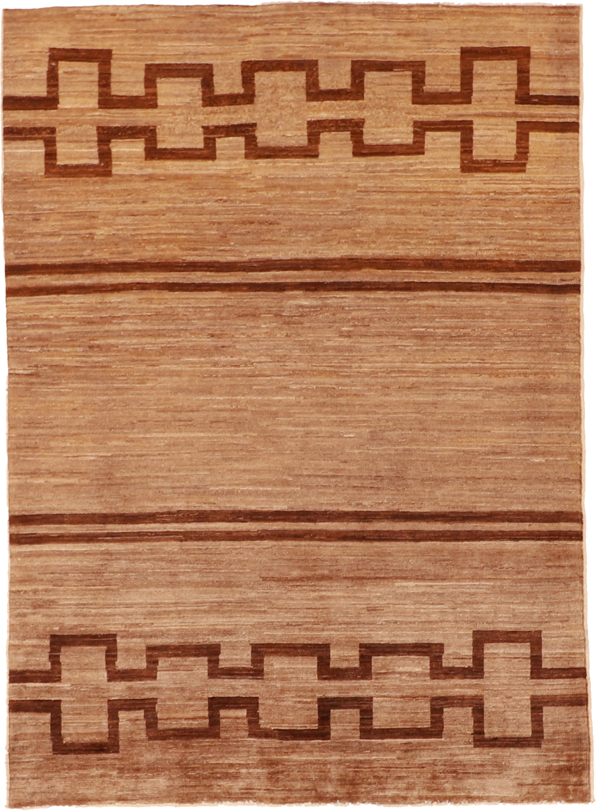 W 4.2 L 5.9 Mountain Modern 100% Wool Hand-Woven Geometric Design - 58050