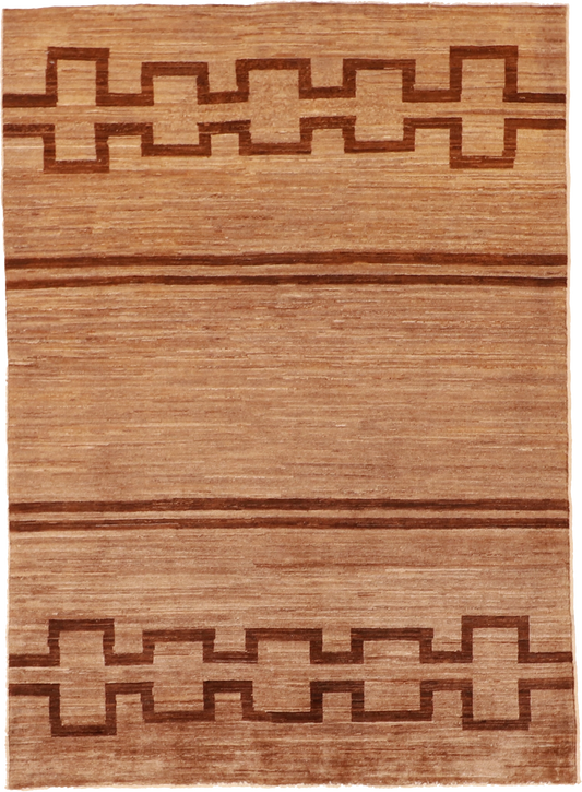 W 4.2 L 5.9 Mountain Modern 100% Wool Hand-Woven Geometric Design - 58050