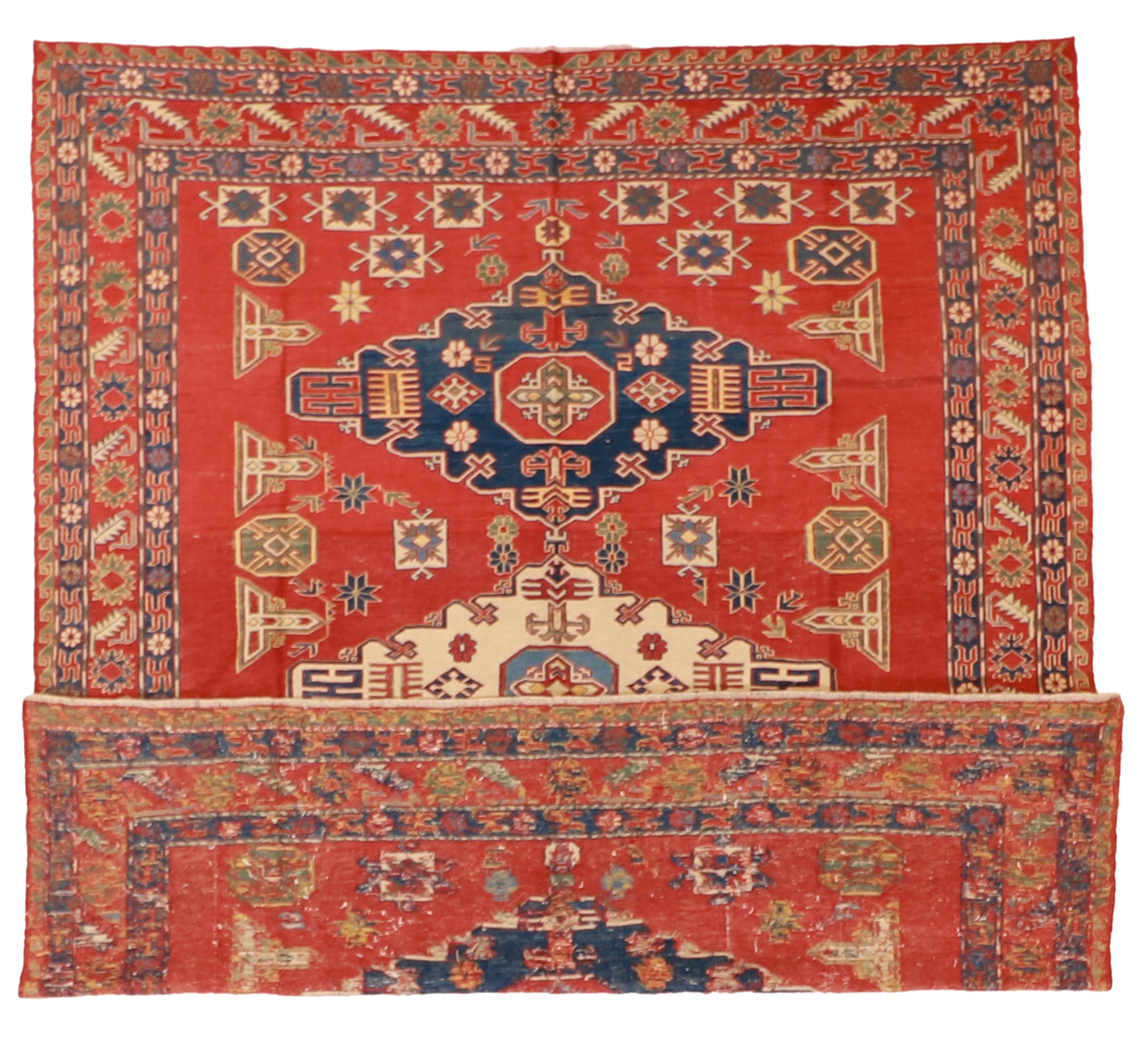 W 6.6 L 7.8 Sumak 100% Wool Hand-Woven All-Over Design - 58070
