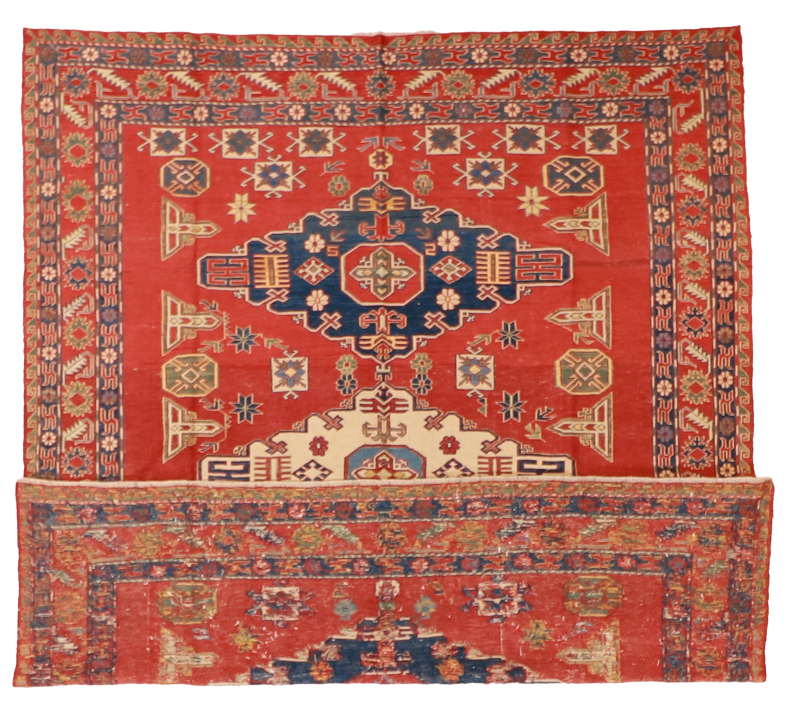 W 6.6 L 7.8 Sumak 100% Wool Hand-Woven All-Over Design - 58070