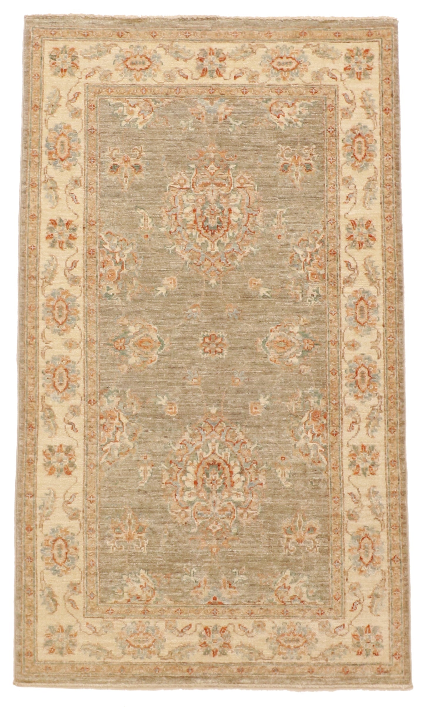 W 3 L 5 Mashad 100% Wool Hand-Woven All-Over Design - 58088
