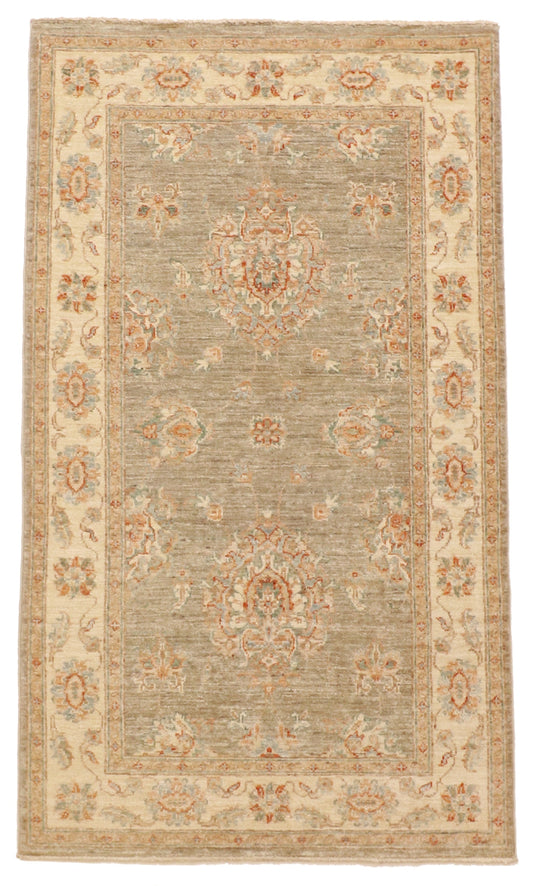 W 3 L 5 Mashad 100% Wool Hand-Woven All-Over Design - 58088