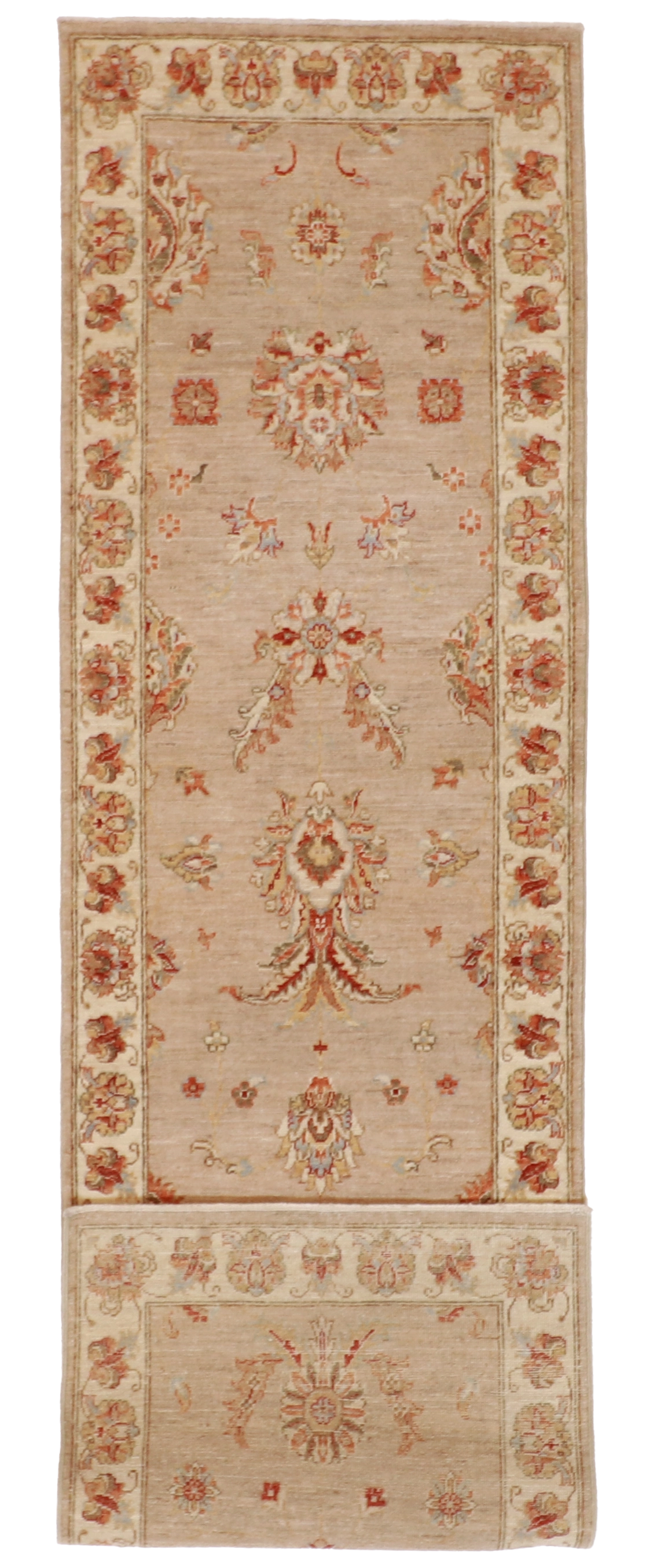 W 2.6 - L 8.6 - Tabriz Runner 100% Wool Handmade All Over Design - 58097