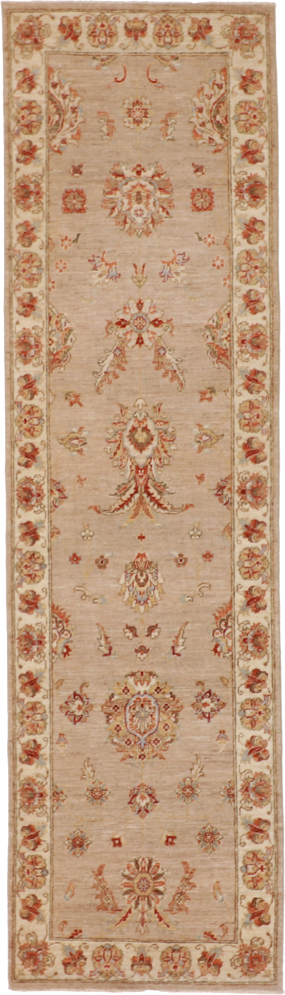 W 2.6 - L 8.6 - Tabriz Runner 100% Wool Handmade All Over Design - 58097