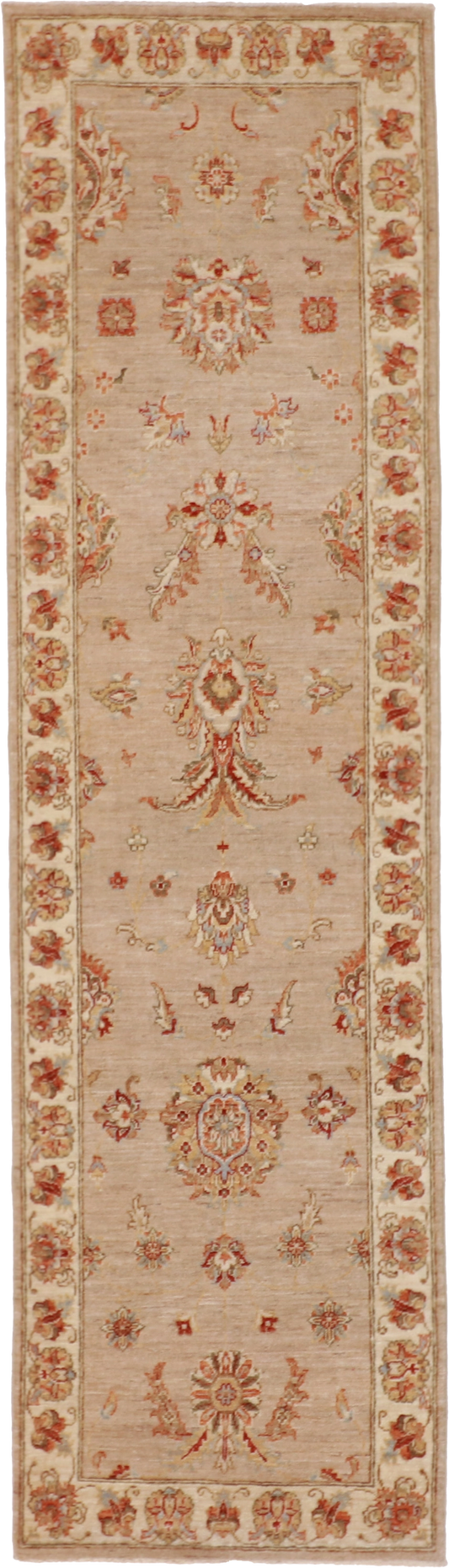W 2.6 - L 8.6 - Tabriz Runner 100% Wool Handmade All Over Design - 58097