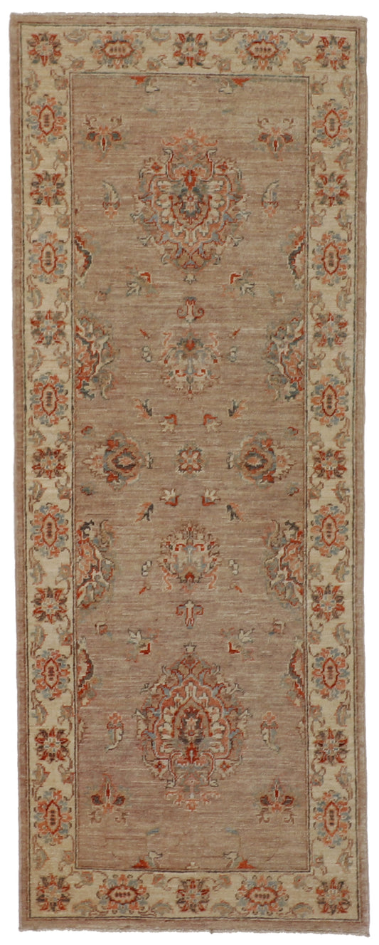W 2.6 L 6.4 Isfahan Runner 100% Wool Handmade Pakistan All Over Design - 58100