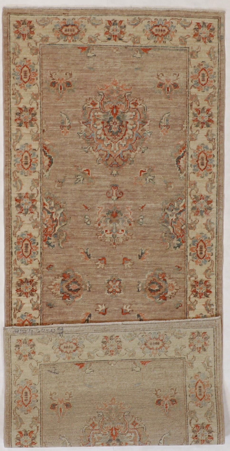 W 2.6 L 6.4 Isfahan Runner 100% Wool Handmade Pakistan All Over Design - 58100