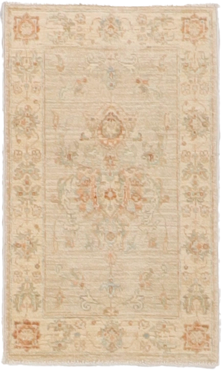W 1.9 - L 3 - Qum Fine All Over Rectangle - Finest Hand-Knotted Quality Wool - 58108