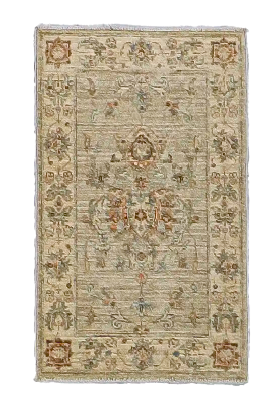 W 1.9 - L 3 - Qum Fine All Over Rectangle - Finest Hand-Knotted Quality Wool - 58108