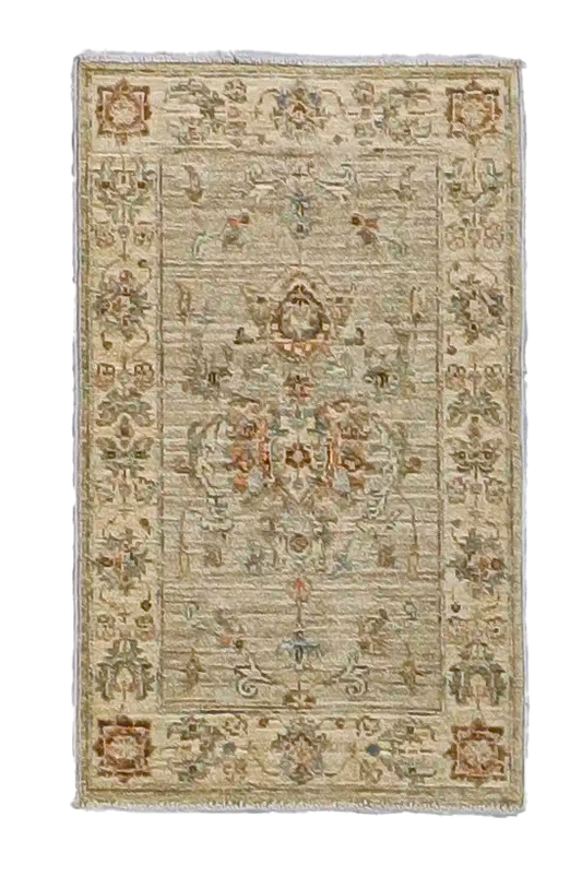 W 1.9 - L 3 - Qum Fine All Over Rectangle - Finest Hand-Knotted Quality Wool - 58108