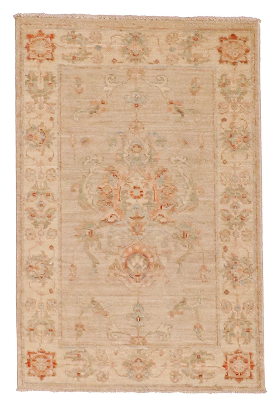 2 x 3 - Qum Fine All Over Rectangle - Finest Hand-Knotted Quality Wool — 58109