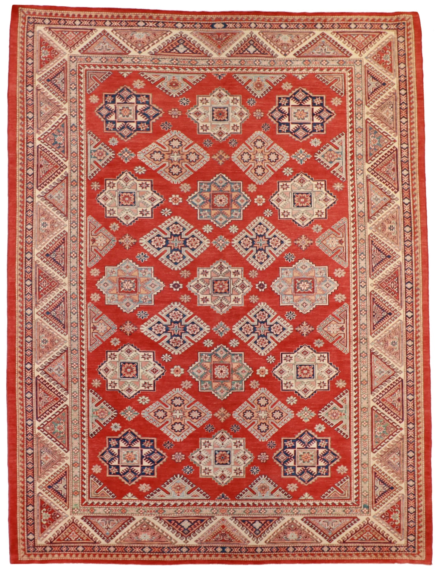 10.4 x 13.9 - Shirvan Wool Traditional Rectangle - Finest Hand-Knotted Quality Wool — 58134