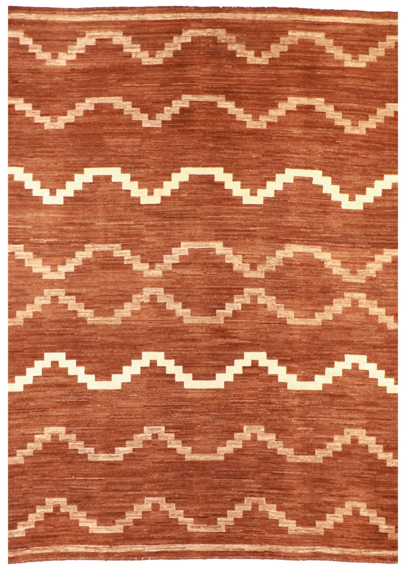 10.3 x 14 - Mountain Modern Wool Western Rectangle - Finest Hand-Knotted Quality Wool — 58160