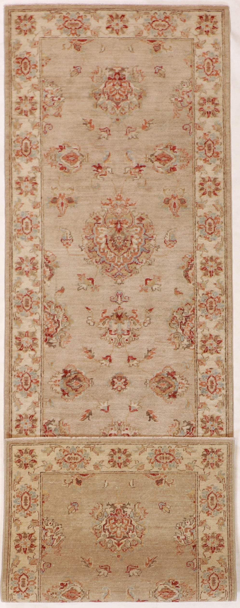 W 2.6 L 8.6 Ahar Runner 100% Wool Handmade All Over Design - 58184
