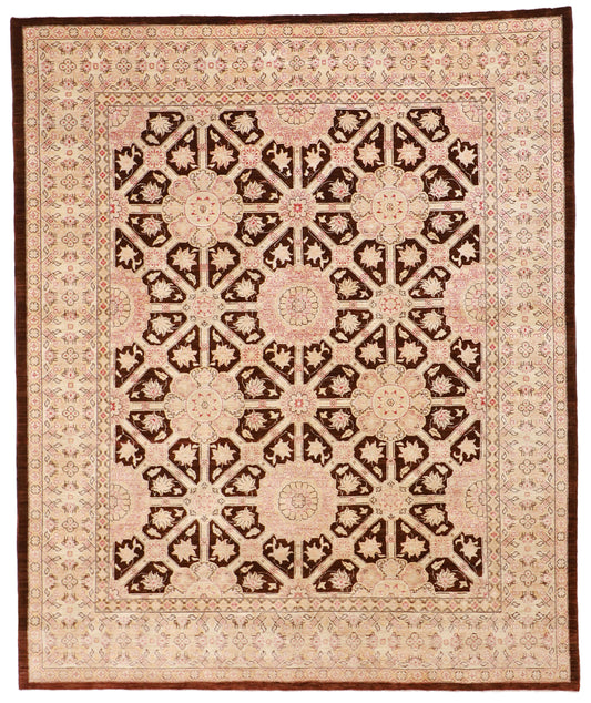 W 8 L 9.8 Haj Jalili 100% Wool Hand-Woven All-Over Design - 58190