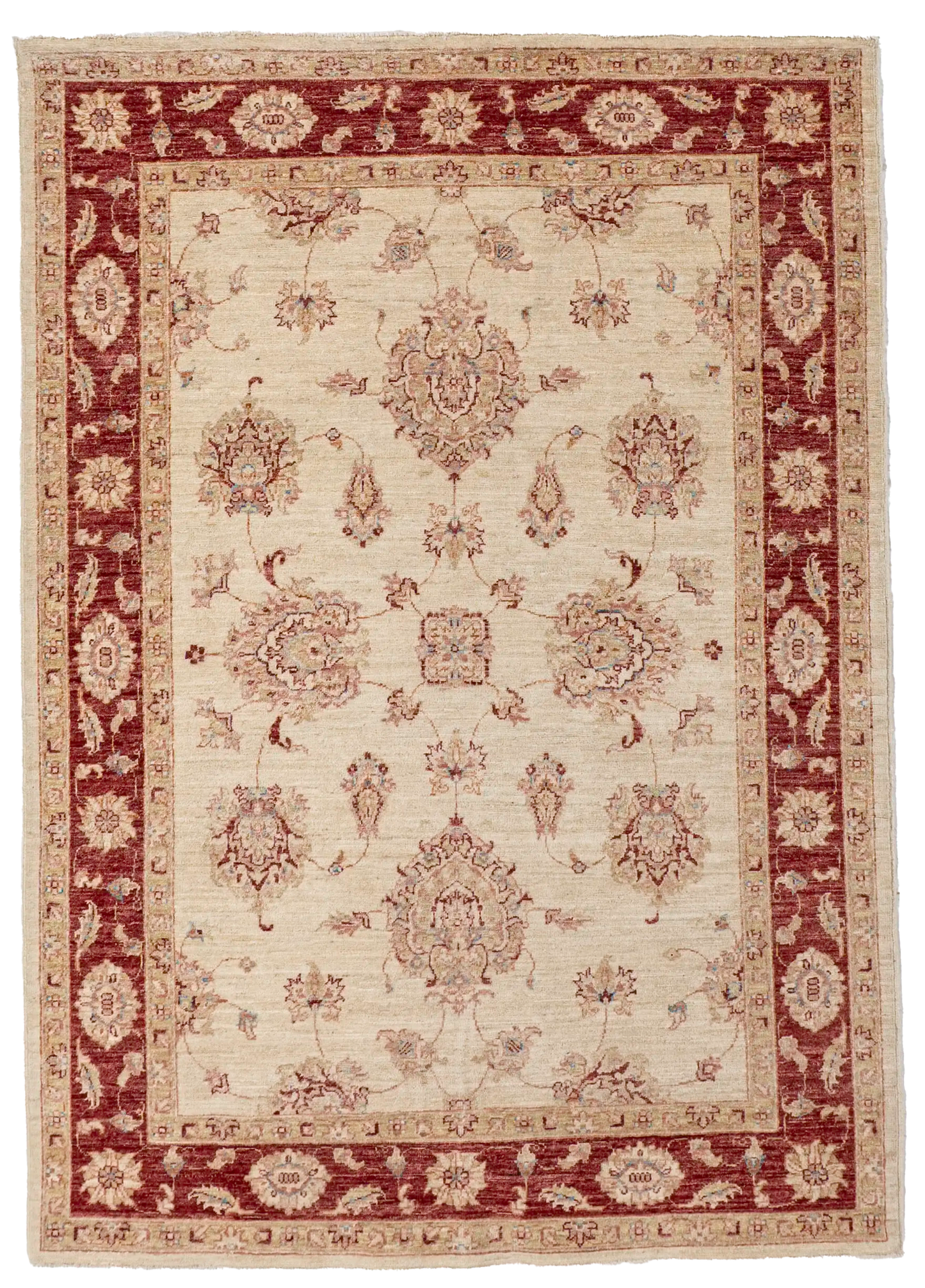 W 5 L 6.10 Kashan 100% Wool Hand-Woven All-Over Design - 58216