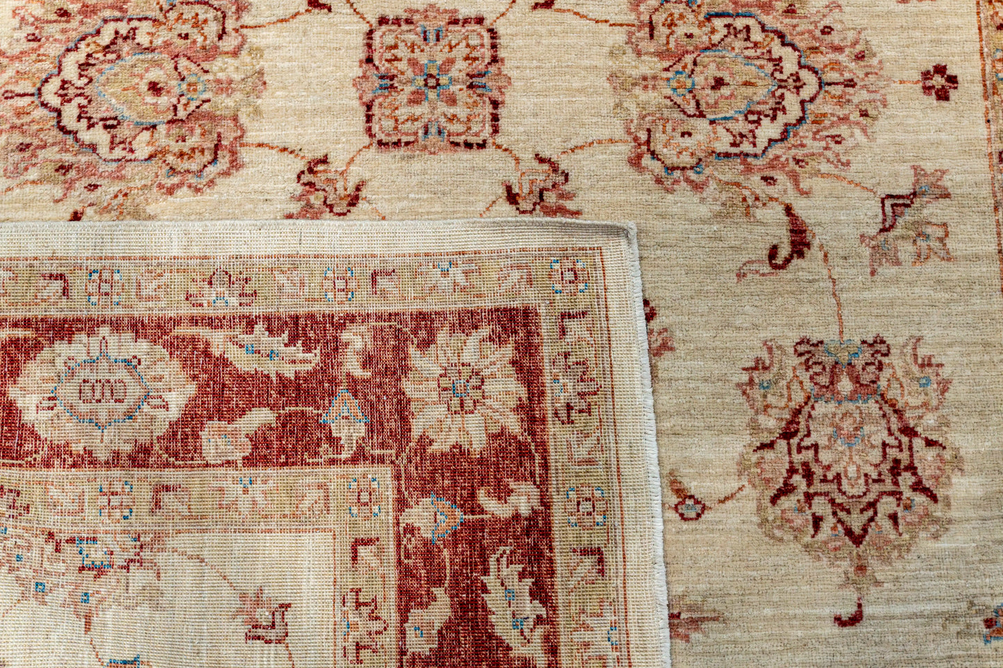 W 5 L 6.10 Kashan 100% Wool Hand-Woven All-Over Design - 58216