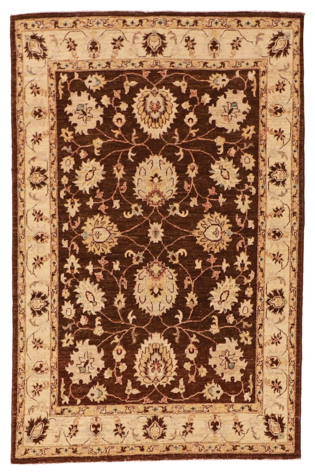 4 x 6.1 - Tabriz Fine All Over Rectangle - Hand Woven Rug — 58243