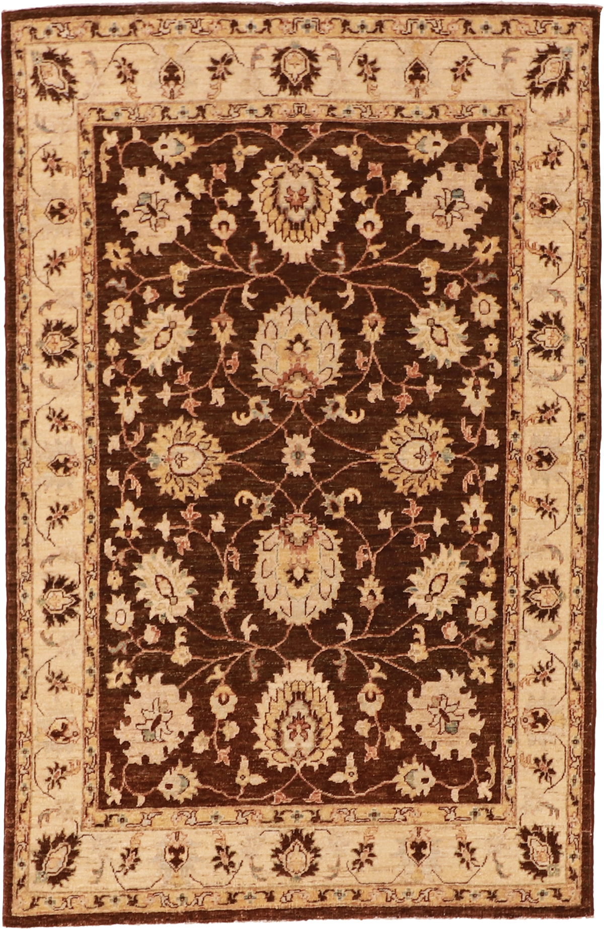 W 4 L 6.1 Tabriz 100% Wool Hand-Woven All-Over Design - 58243