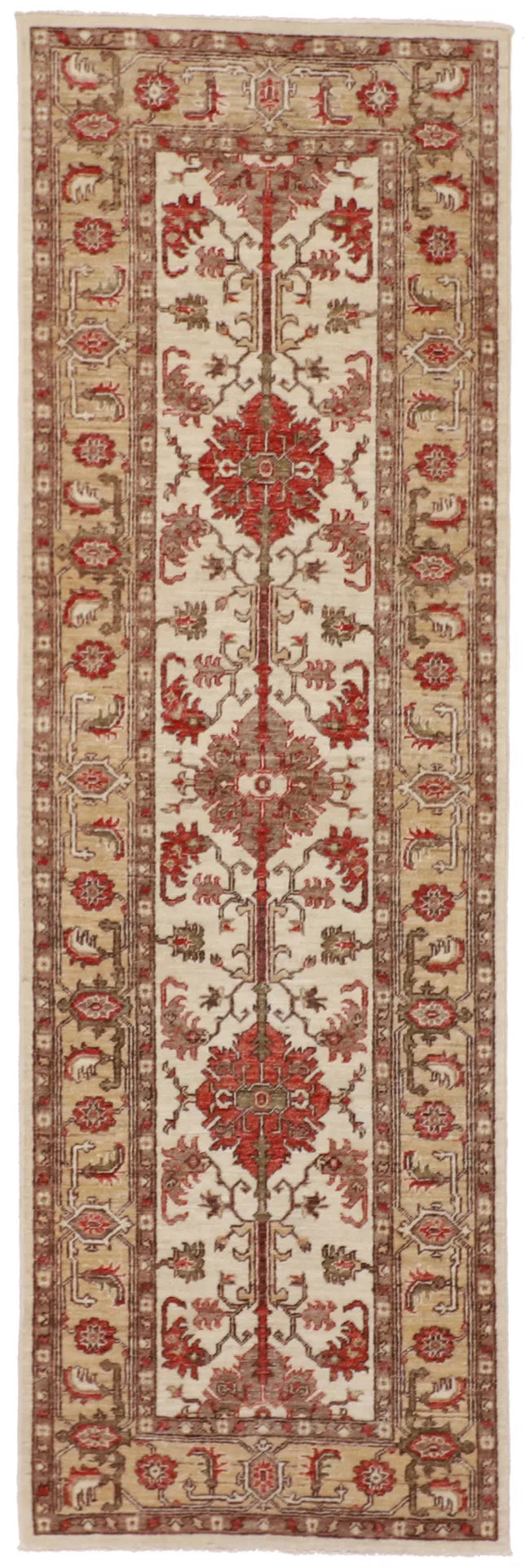 W 2.6 L 7.10 Yazd 100% Wool Handmade All Over Design - 58251