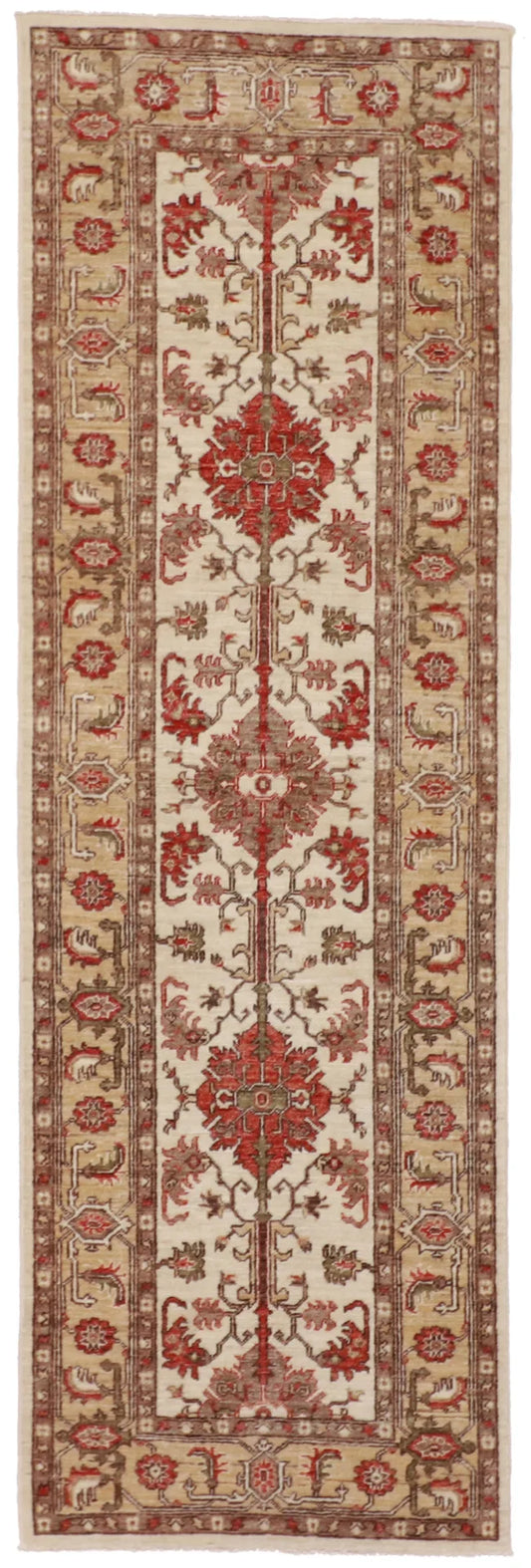 W 2.6 L 7.10 Yazd 100% Wool Handmade All Over Design - 58251