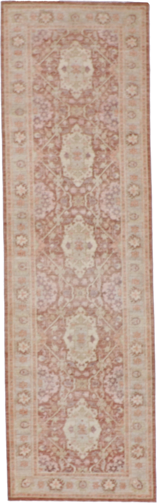 W 3.4 - L 11.1 Farahan 100% Wool Handmade Runner - 58263