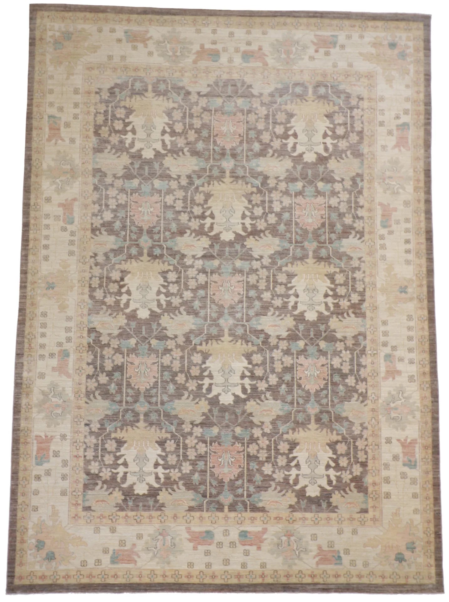 9x12 - Qum Fine/Wool All Over Rectangle - Hand Knotted Rug — 58268