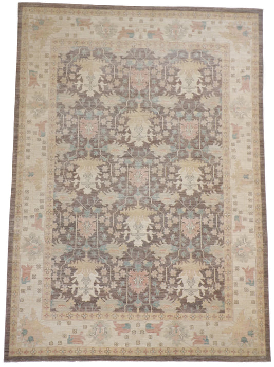 9x12 - Qum Fine/Wool All Over Rectangle - Hand Knotted Rug — 58268