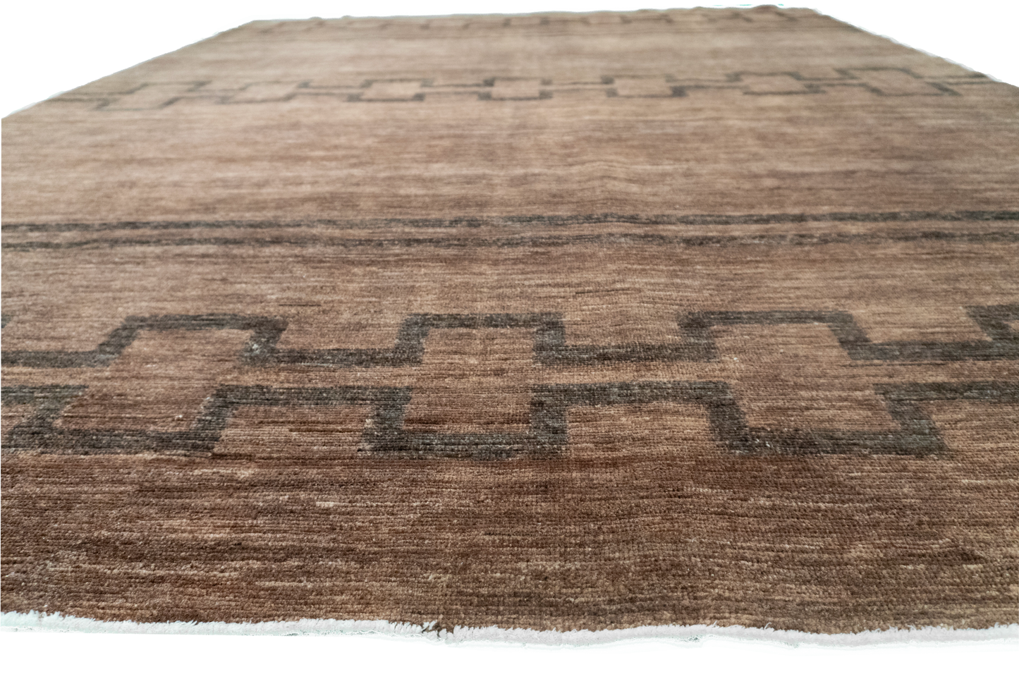 W 8.2 L 10.2 Modern 100% Wool Hand-Woven All-Over Design - 58296