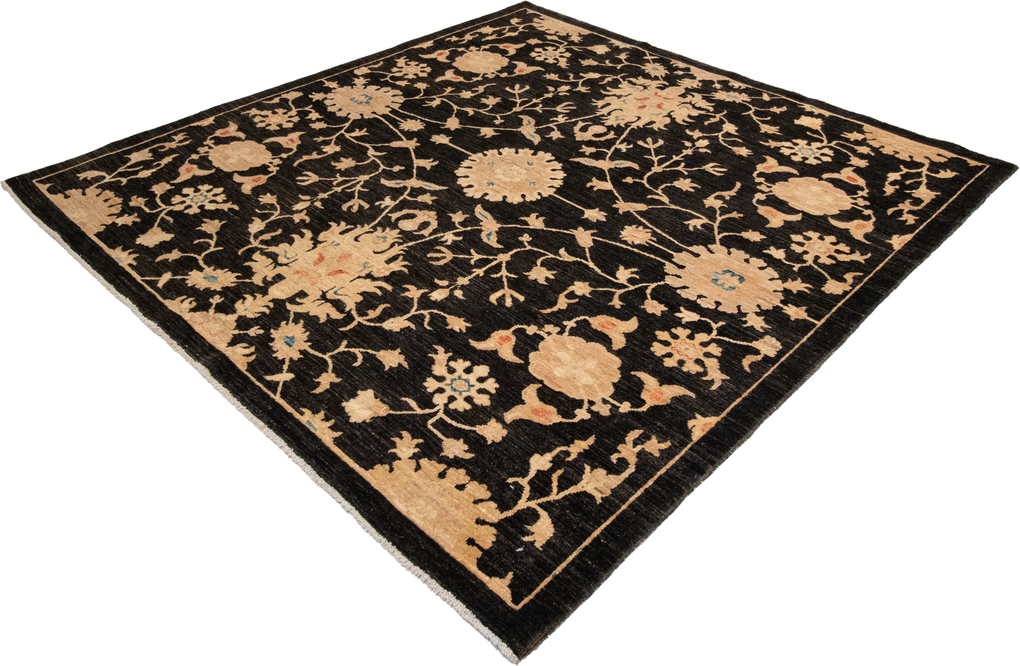 W 6 L 6 Agra 100% Wool Hand-Woven All-Over Design - 58317