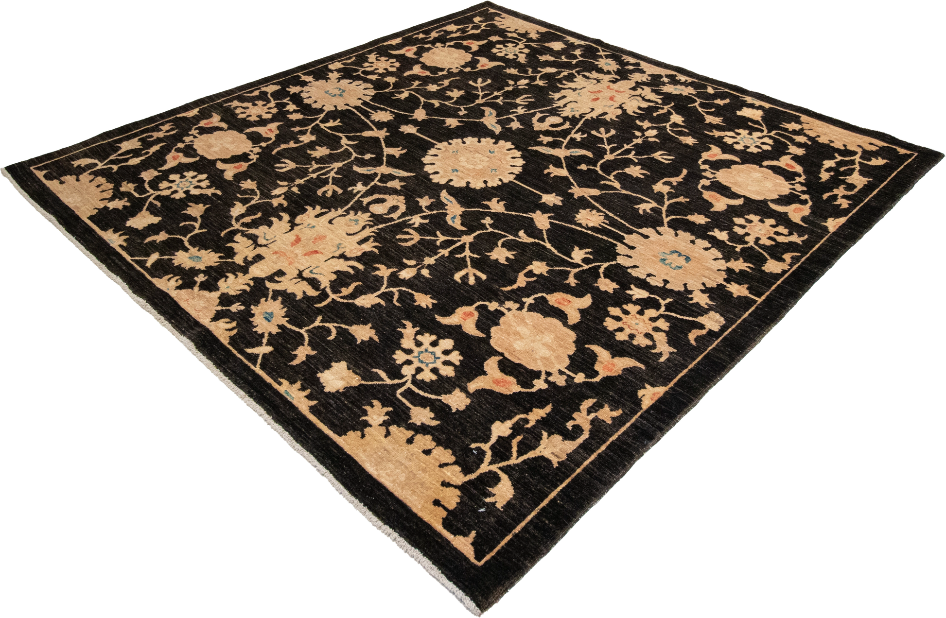 W 6 L 6 Agra 100% Wool Hand-Woven All-Over Design - 58317