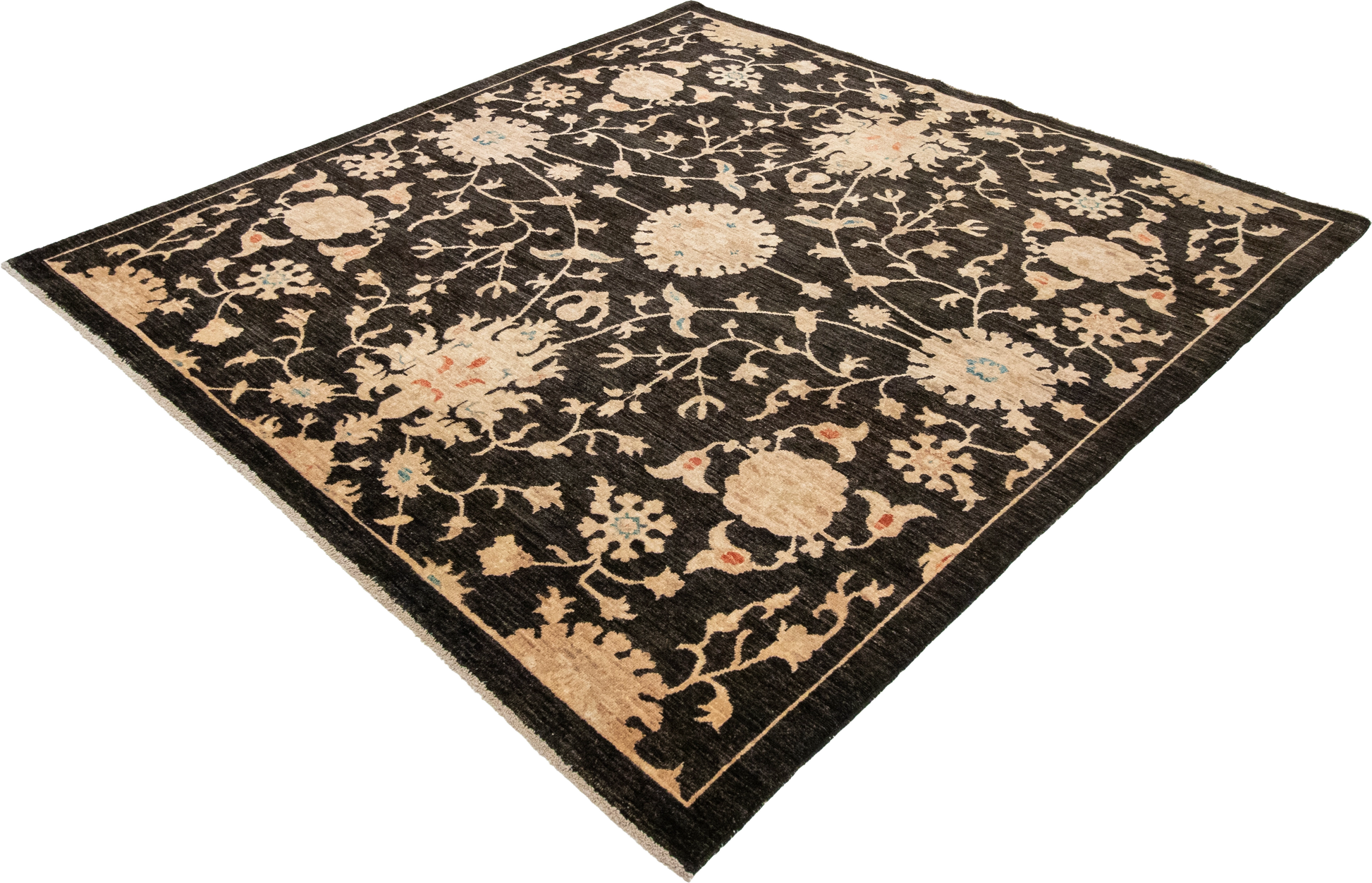 W 6 L 6 Agra 100% Wool Hand-Woven All-Over Design - 58317