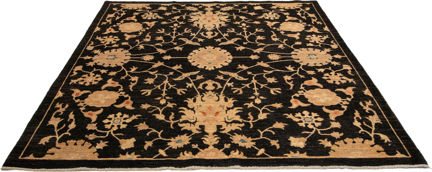 W 6 L 6 Agra 100% Wool Hand-Woven All-Over Design - 58317